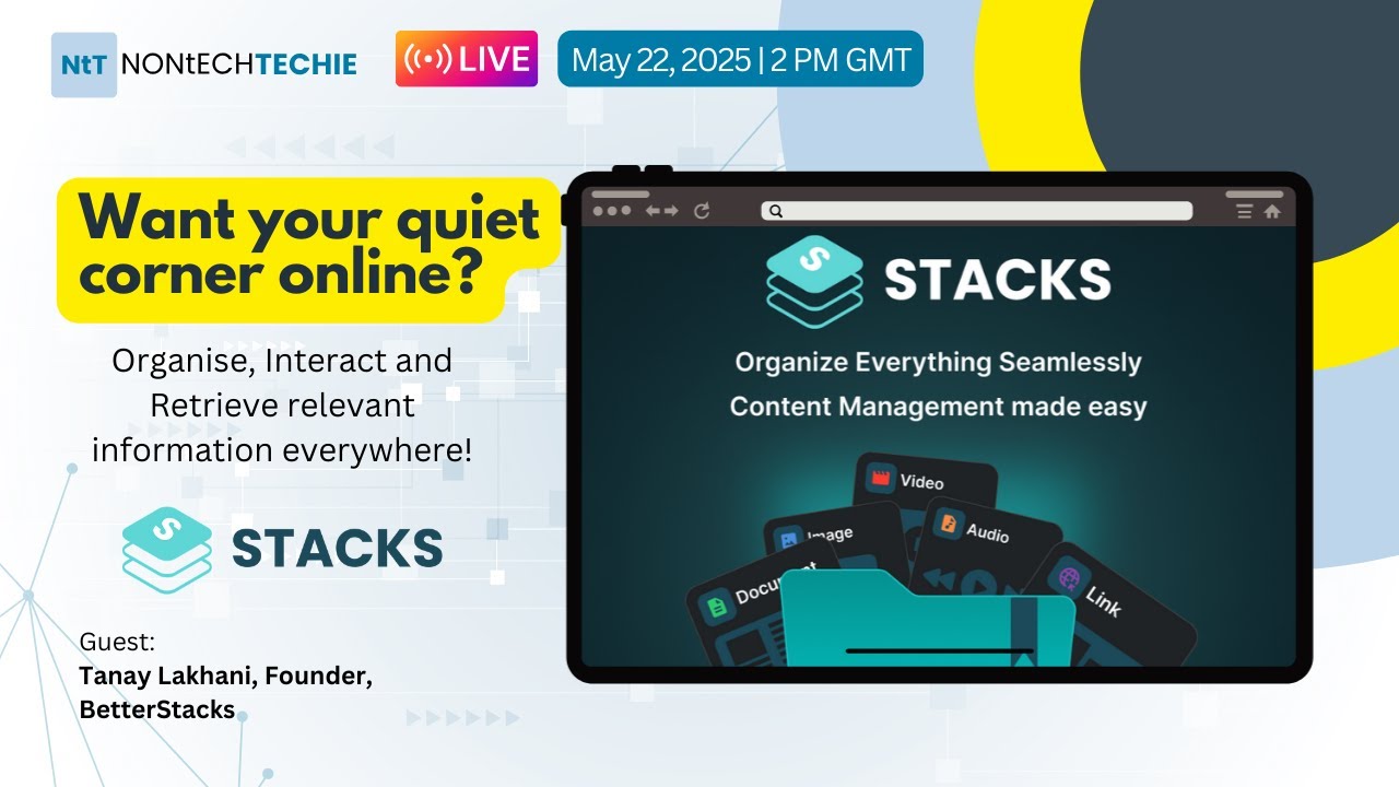 Non-Tech Techie: BetterStacks interface: Organize everything seamlessly. Content management made easy.